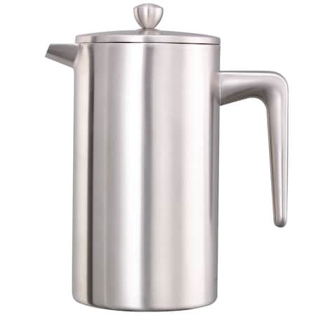 Coffee Press, 1L, Double Wall Stainless Steel, Brushed